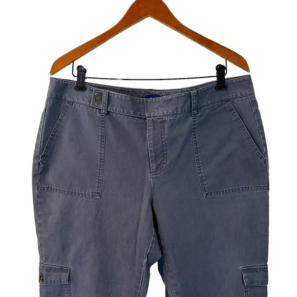 Dockers Pants Favorite Fit Mid Rise Bootcut 14 Gray Cargo Pockets 100% Cotton - Picture 3 of 8